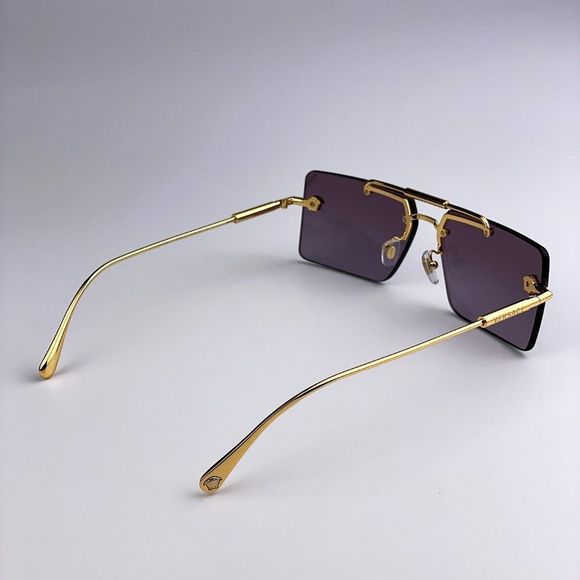 Versace VE2245 10028H Sunglasses Gold Violet Rectangle Unisex - Picture 7 of 10